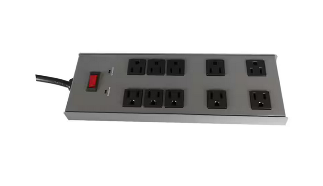 15 ft. 10-Outlet All Metal Surge Protector - 91003173206