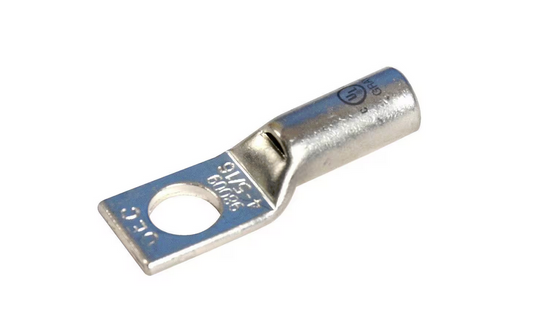 Copper Compression Lug for #4 Stranded Wire, Grey - 9526758