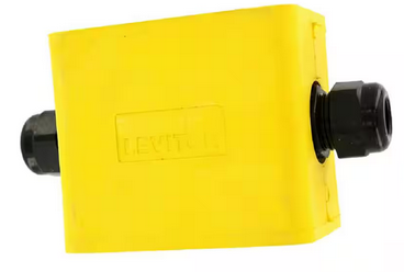 1-Gang Standard Depth Pendant Style Cable Dia 0.230 in. - 0.546 in. Portable Outlet Box, Yellow