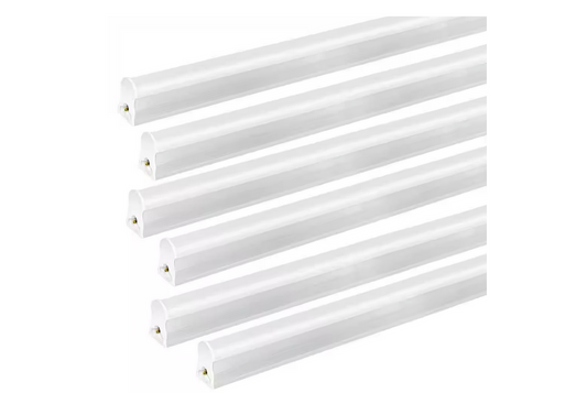 4 ft. 18-Watt LED White 5000K Color, Linkable, 2200-Lumens Shop Light (6-Pack) - 91011848735