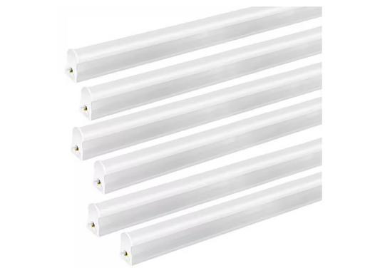 4 ft. 80-Watt Equivalent LED T5 5000K Daylight ETL Listed, Linkable, 2200-Lumens, LED White Shop Light (6-Pack) - 91011848734