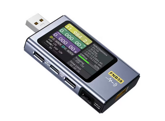 FNB58 4-28 Volts USB Tester LCD USB A&C Voltage Current Power Tester Multimeter with Bluetooth - 91010608826