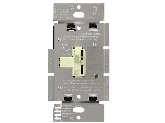 Toggler Dimmer Switch for Incandescent and Halogen Bulbs, 1000,Watt, Single,Pole, Almond (AY-10P-AL)