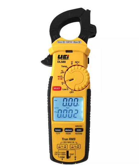 DL589 True-RMS Dual Display 600A Clamp Meter w/DC Amps & Differential - 91008416734