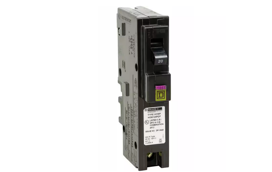 Homeline 20 Amp Single-Pole Plug-On Neutral Dual Function (CAFCI and GFCI) Circuit Breaker - 91000039744