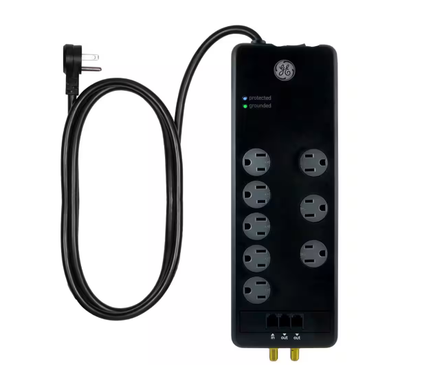 8-Outlet Advanced Surge Protector with Phone and Cable Protection