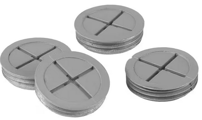 1/2 in. Metallic Weatherproof Box Closure Plug, Gray (4-Pack) - 9574289