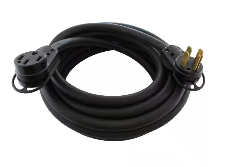 75 ft. 6/4 Indoor/Outdoor 50 Amp 125/250-Volt NEMA 14-50 Rubber Extension Cord with Handles in Black - 91012073128