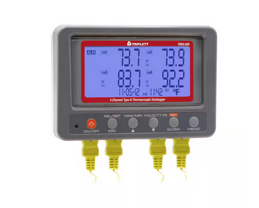 Digital 4 Channel Type K Thermocouple Datalogger (SD) - 91010482950