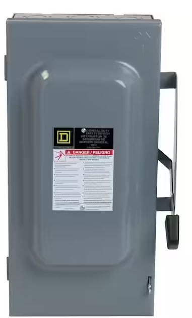 200 Amp 240-Volt 3-Pole 3-Phase Non-Fusible Indoor General Duty Safety Switch - 91001409396