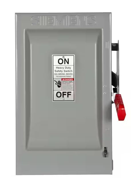 Heavy Duty 60 Amp 600-Volt 3-Pole Indoor Non-Fusible Safety Switch