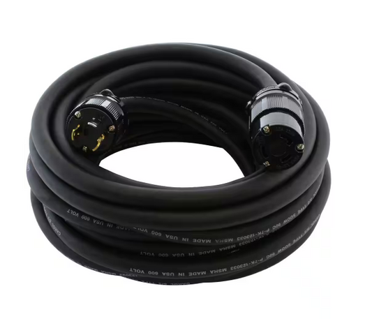 100 ft. SOOW 8-Gauge NEMA L5-30 125-Volt 30 Amp Super-Duty Outdoor Rubber Extension Cord - 91008744047