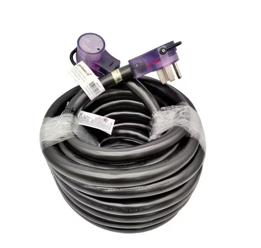 50 ft. STW 6/3+8/1 4-Wire Heavy-Duty RV/EV/Generator 50 Amp 125-Volt/250-Volt 14-50 Extension Cord NEMA 14-50P to 14-50R - 91006554588