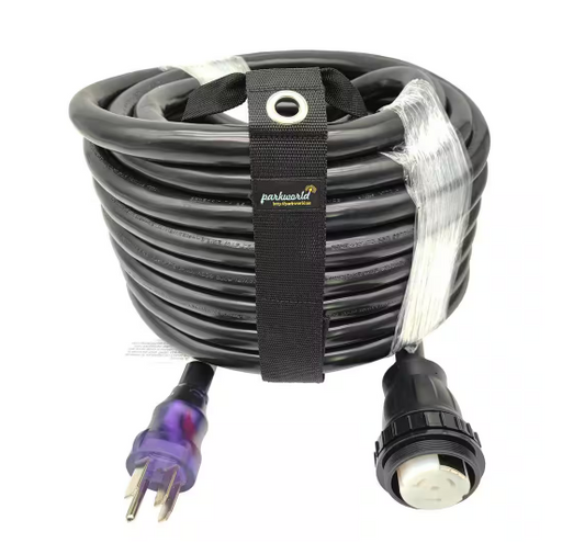 75 ft. STW 6/3+8/1 RV/Marine 50 Amp 125/250-Volt NEMA 14-50P Straight Plug to Twist Lock SS2-50R Generator Power Cord - 91008300745