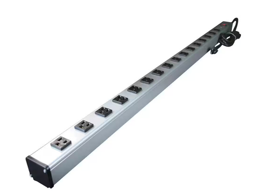 Wiremold 16-Outlet 15 Amp Industrial Power Strip with Lighted On/Off Switch, 6 ft. Cord - 91000541618