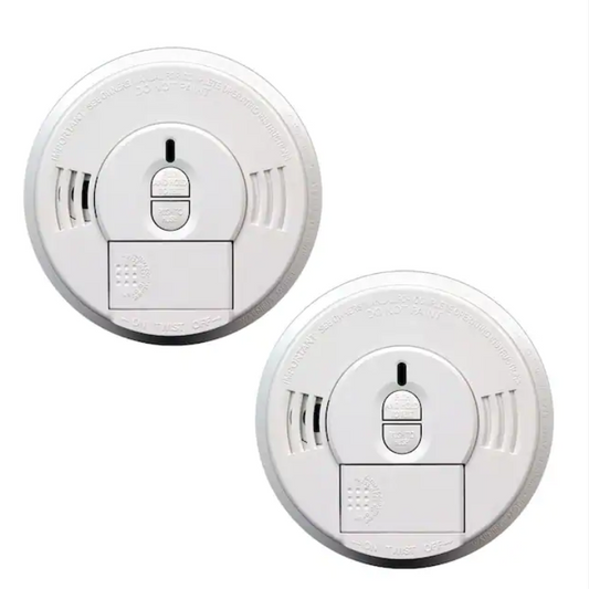 Firex Hardwired Smoke Detector with Adapters, 9-Volt Battery Backup, and Front Load Battery Door (2-Pack) - 91004534862