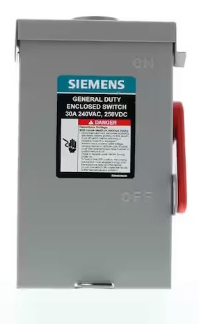 General Duty 30 Amp 2-Pole 3-Wire 240-Volt Fusible Outdoor Safety Switch RBPU - 91004506895