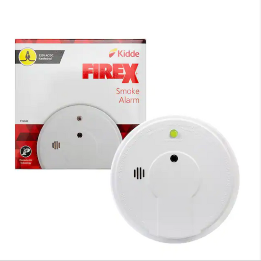 Firex Hardwired Smoke Detector with Photoelectric Sensor and 9-Volt Battery Backup - 9146389