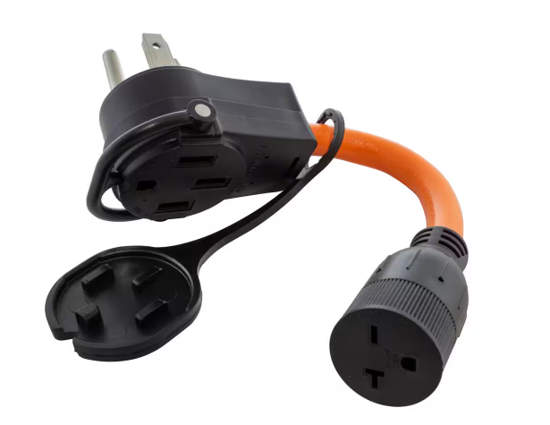 1 ft. 50 Amp 14-50 Piggy-Back Plug with 6-20R Connector Adapter Cord - 91005746895