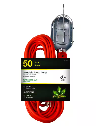50 ft. 16/3 Metal Drop Light with Side Socket - 91001107211