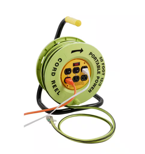 50 ft. 12/3 Cord Reel Power Station with 6 Outlets - 91000499277