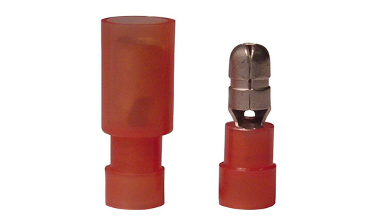 22-18 AWG 0.156 in. Tab Butt Splice 5 Male 5 Female, Red (10-Pack) - 9691723
