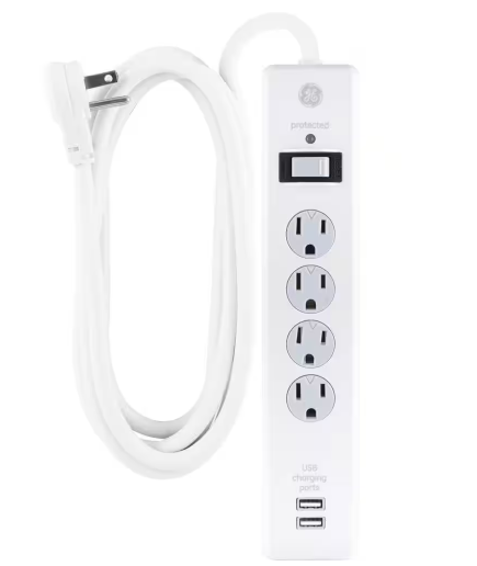 8 ft. Cord 4-Outlet 2 USB Port Surge Protector - 91004664443