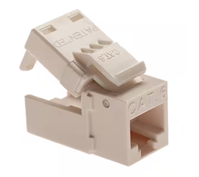 EZ-SnapJack Cat6 Connector, White (10 per Bag)