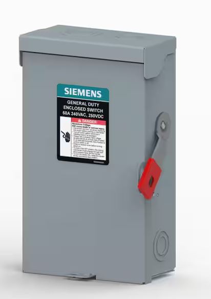 General Duty 60 Amp 2-Pole 240-Volt Non-Fusible Plus Series Indoor Safety Switch - 91009962466