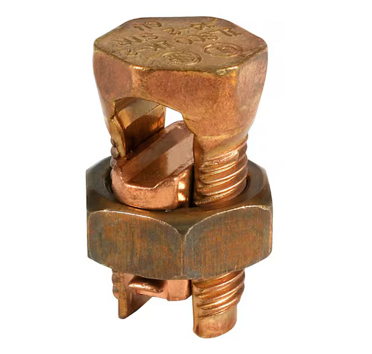 Copper Split Bolt Connector, Conductor Range for Equal Main and Tap 250-1/0 Sol - 91006426878