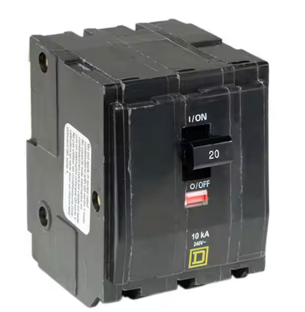 QO 20 Amp 3-Pole Plug-In Circuit Breaker - 91001320877