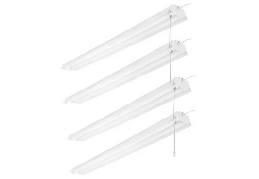 4 ft. 96-Watt Equivalent Integrated LED White Shop Light 4000K (4-Pack) - 91005869767