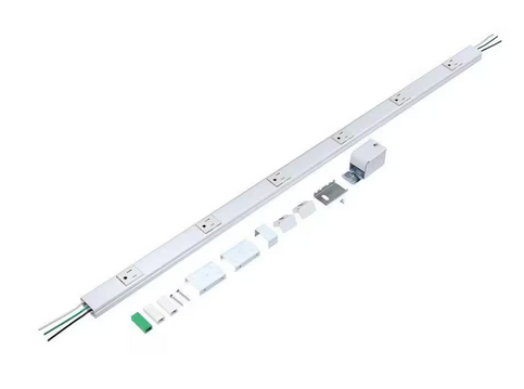 Wiremold Plugmold 3 ft. 6-Outlet Hardwire Power Strip with Tamper Resistant Receptacles, White - 91000034032