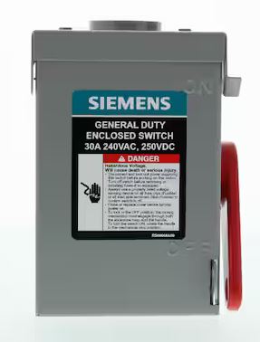 General Duty 30 Amp 3-Pole 3-Wire 240-Volt Non-Fusible Outdoor Safety Switch -91004506894