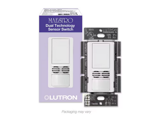 Maestro Dual-Tech Motion Sensor Switch, 6-Amp/Single-Pole, White (MS-A102-WH) - 91001083664
