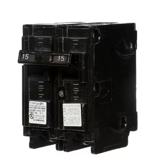 15 Amp Double-Pole Type QP Circuit Breaker - 9992593