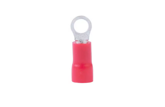 22-18 AWG 4-6 Stud Ring Terminal, Vinyl Red (10-Pack) - 9283218