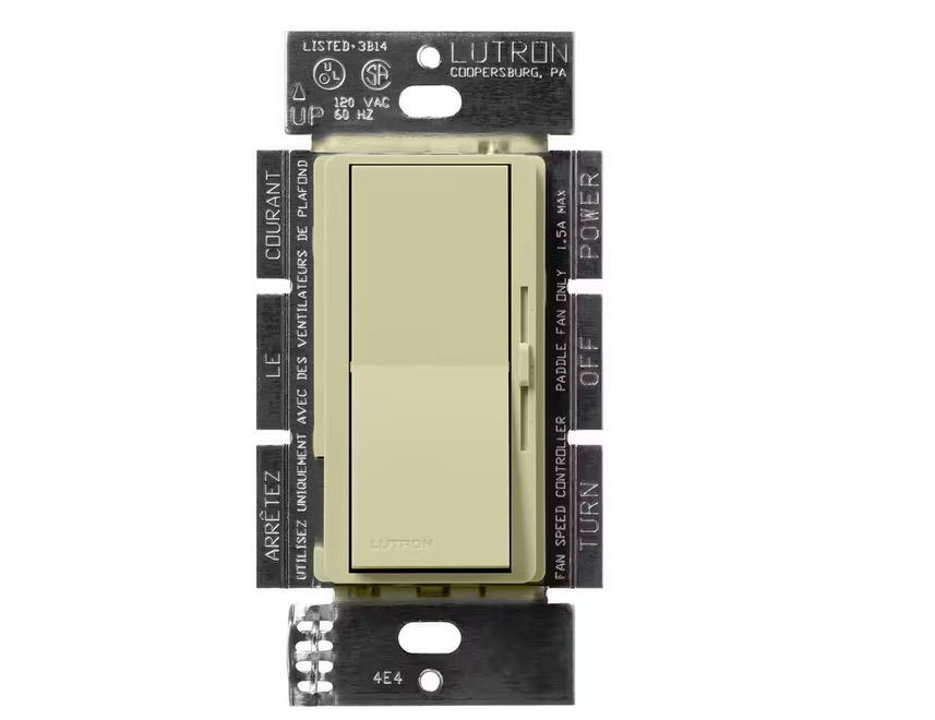 Diva 3-Speed Fan Control, Single-Pole/3-Way, 1.5 Amp, Sage (DVSCFSQ-F-SA) - 91009500781