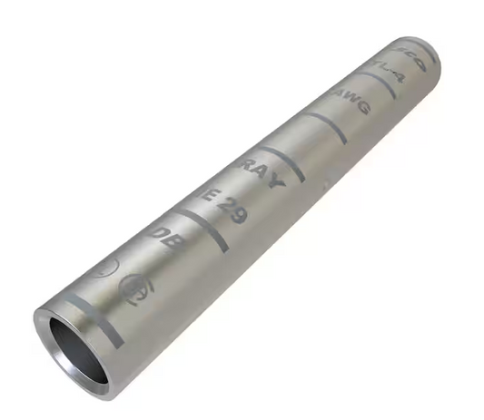 Surecrimp Copper Compression Sleeve Connector, Conductor Size 4, Long Barrel, Tin Plated (3-Pack) - 91006426937