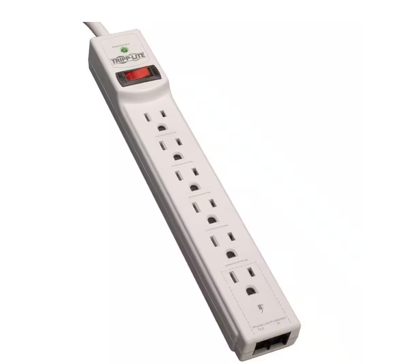 Protect It 4 ft. Cord with 6-Outlet Strip Surge Protector - 91000497950