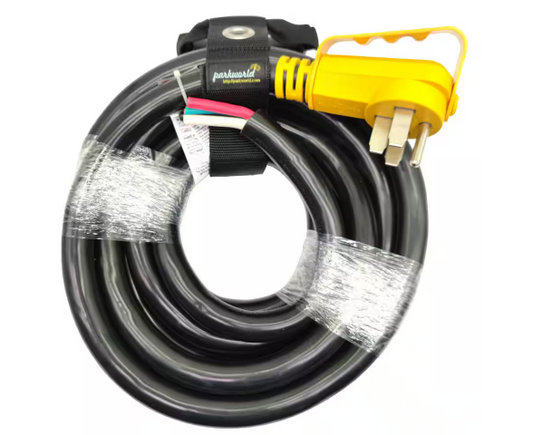 25 ft. 6/3 Plus 8/1 50 Amp NEMA 14-50 Power Cord With Handle for RV/EV Charger/Generator/Range(14-50P to 4-Wires), Black - 91012159947