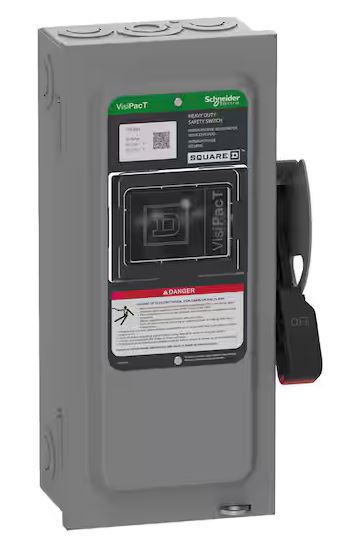 VisiPacT 100 Amp 600-Volt 3-Pole Non-Fusible Indoor Heavy-Duty Safety Switch VHU363  - 91010777212