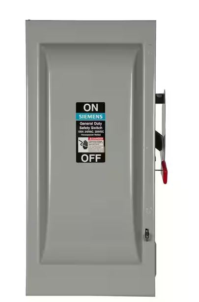 General Duty 100 Amp 240-Volt 2-Pole Indoor Fusible Safety Switch with Neutral - 9516939