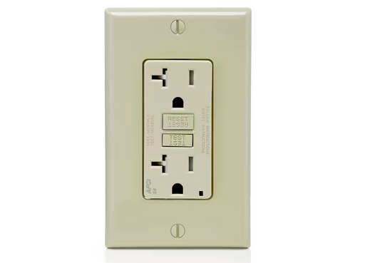 20 Amp Tamper Resistant AFCI Duplex Outlet, Ivory