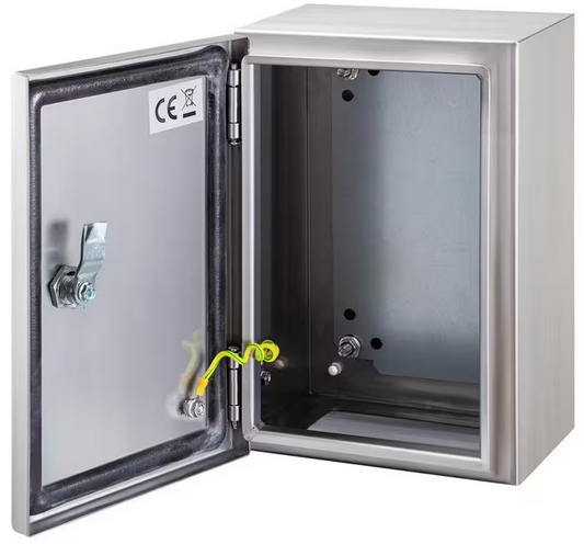 1536 cu. in. Electrical Enclosure Box 16 x 12 x 8 in. NENA 4X IP66 Wall Mount Junction Box Stainless Steel 4 Knockouts - 91007824839