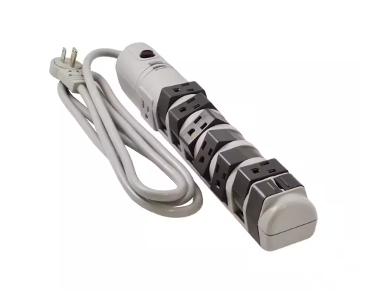 8-Outlet 6 ft. SJT 14/3 Rotating Power Strip with Surge Protection - 91004035059