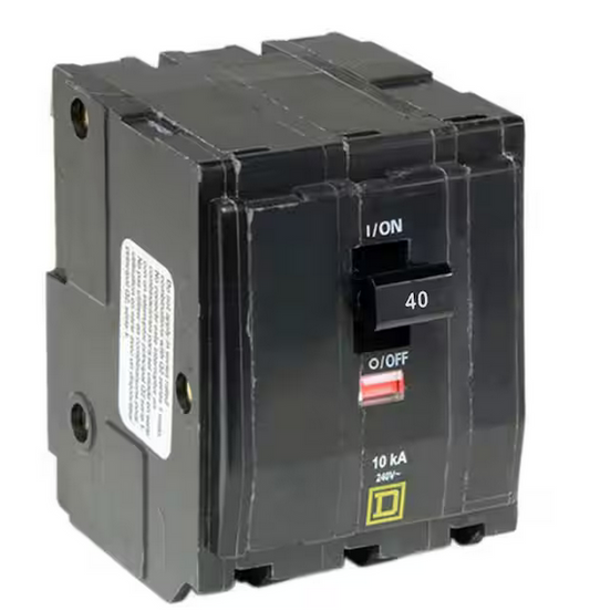 QO 40 Amp 3-Pole Plug-In Circuit Breaker - 91001257109