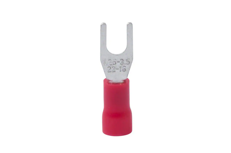 22-18 AWG 4 to 6 Stud Spade Terminal, Vinyl Red (10-Pack) - 9268995