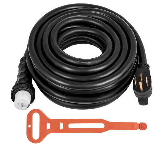 Generator Power Cord 75 ft. 50 Amp 250-Volt Generator Extension Cord STW with Twist Lock Connectors N14-50P Outlet - 91008035509