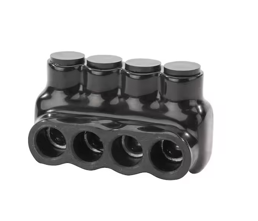 3/0-6 AWG Bagged Insulated Multi-Tap Connector, Black - 91001839956